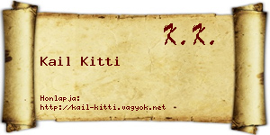 Kail Kitti névjegykártya